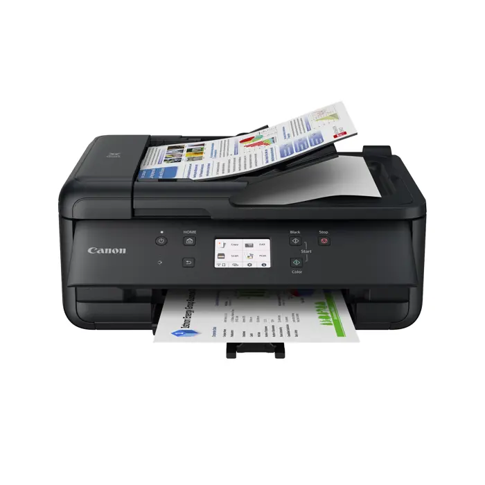 Canon PIXMA TR7650, multifunction printer, black, USB, WLAN, copy, scan, fax, duplex (print)