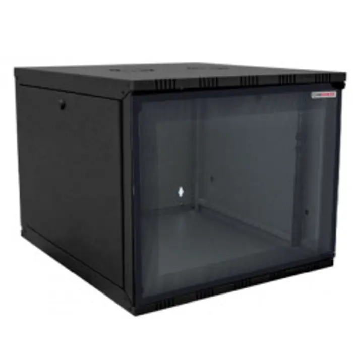 Canovate 6U 540x550x322 ECO zidni ormar s bočnim pločama koje se mogu otvoriti izvana, crni