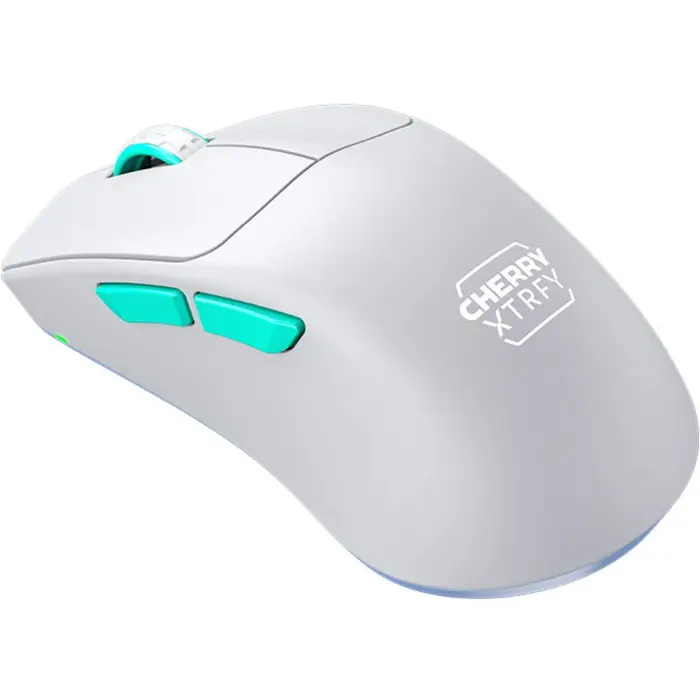 CHERRY XTRFY M64 Wireless, gaming mouse white/turquoise