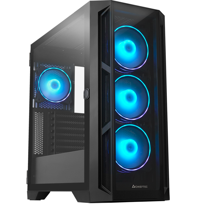 Chieftec GA-01B-TG-OP, Apex EATX Gaming  Case, Glass, RGB Fans, W/O PSU, kućište
