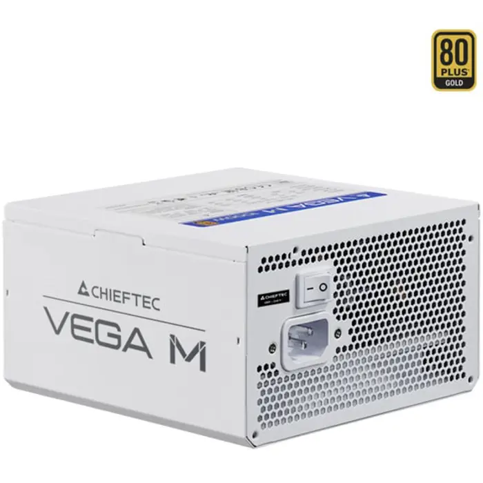 Chieftec Vega M 1000W White, PC power supply white, 1x 12 pin high power GPU, 4x PCIe, cable management, 1000 watts