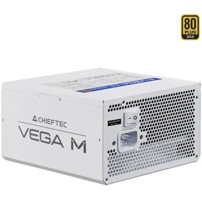 Chieftec Vega M 750W White, PC power supply white, 1x 12 pin high power GPU, 4x PCIe, cable management, 750 watts