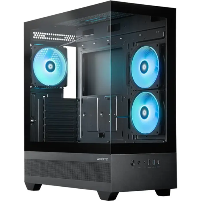 Chieftec VISTA GT-01B-OP, tower case black, tempered glass x 2