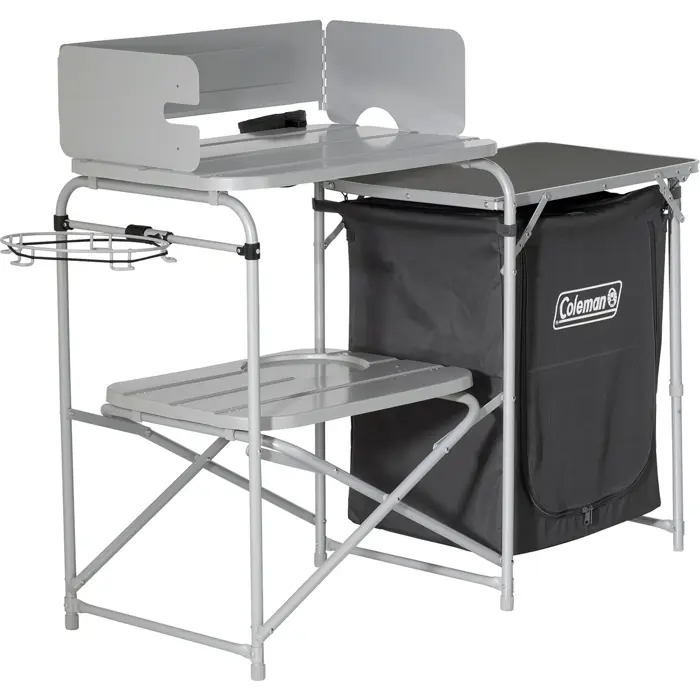 Coleman Camping Table Cooking Stand 2199743 (grey, with textile cabinet)