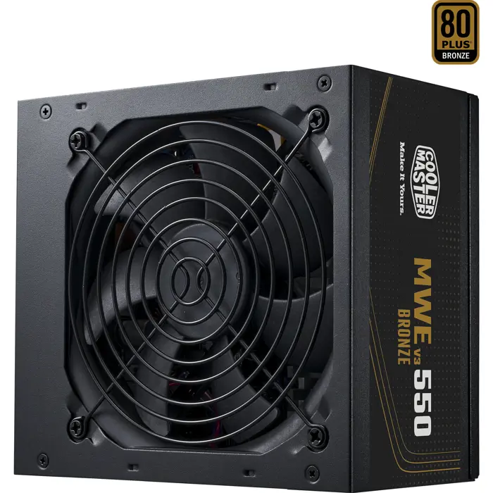 Cooler Master MWE BRONZE 550 V3 230V, PC power supply black, 2x PCIe, 550 Watt
