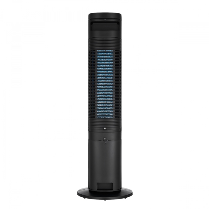 Cooling tower fan, 45W, Ion purifying, 2 ice-box, 4l water tank,  3 wind modes: Normal/Sleep/Eco, 3 speeds,  Air flow 300m3/h, 7h timer, Auto swing blades 60, Remote control, Power off memory, black c