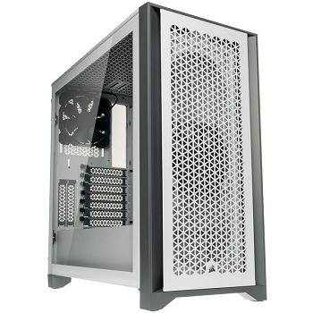 Corsair 4000D Airflow Tempered Glass Midi-Tower kućište - bijelo Window CC-9011201-WW