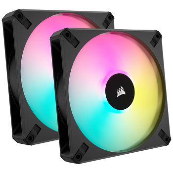 Corsair AF Elite Series RGB PWM ventilatori, set 2 komada +  RGB kontroler - 140mm, crni CO-9050156-WW