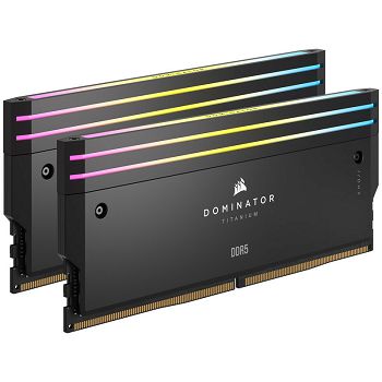 Corsair Dominator Titanium DDR5-6000, CL30, Intel XMP 3.0 - 32 GB Dual-Kit, black CMP32GX5M2B6000C30