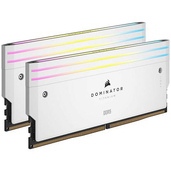 Corsair Dominator Titanium DDR5-6000, CL30, Intel XMP 3.0 - 32 GB Dual-Kit, white CMP32GX5M2B6000C30W