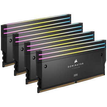 Corsair Dominator Titanium DDR5-6000, CL36, Intel XMP 3.0 - 64 GB Quad-Kit, black CMP64GX5M4B6000C36