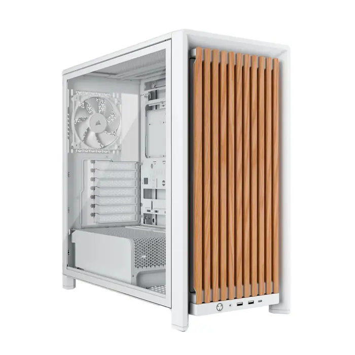 CORSAIR Geh Midi FRAME 4000D RS Wood Mid-Tower, White/Oak
