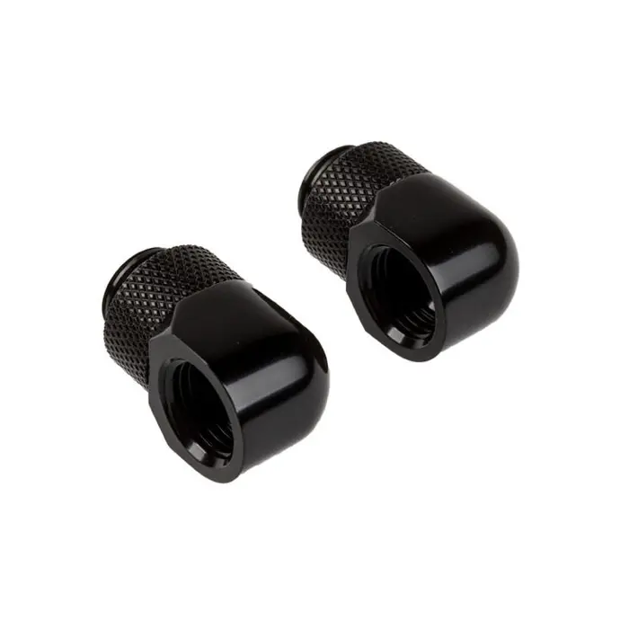Corsair Hydro X Series Adapter 90 Grad G1/4 Zoll AG auf G1/4 Zoll IG - 2er Pack, drehbar, schwarz-CX-9055009-WW
