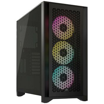 Corsair iCUE 4000D RGB Airflow Mid-Tower, Kaljeno staklo - crno CC-9011240-WW