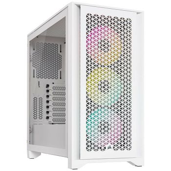 Corsair iCUE 4000D RGB Airflow Mid-Tower, Kaljeno staklo - bijelo CC-9011241-WW