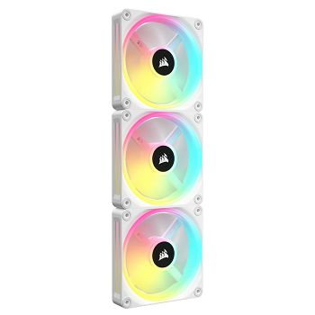 Corsair iCUE LINK QX120 RGB Series, PWM fan, pack of 3 incl. RGB controller - 120mm, white, starter CO-9051006-WW