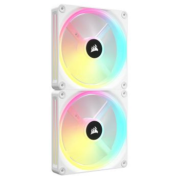 Corsair iCUE LINK QX140 RGB Series, PWM fan, pack of 2 incl. RGB controller - 140mm, white, starter CO-9051008-WW