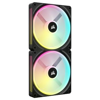 Corsair iCUE LINK QX140 RGB Series, PWM fan, pack of 2 incl. RGB controller - 140mm, black, Star CO-9051004-WW