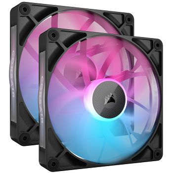 Corsair iCUE LINK RX140 RGB Series, PWM fan pack of 2 - 140mm, black-CO-9051020-WW