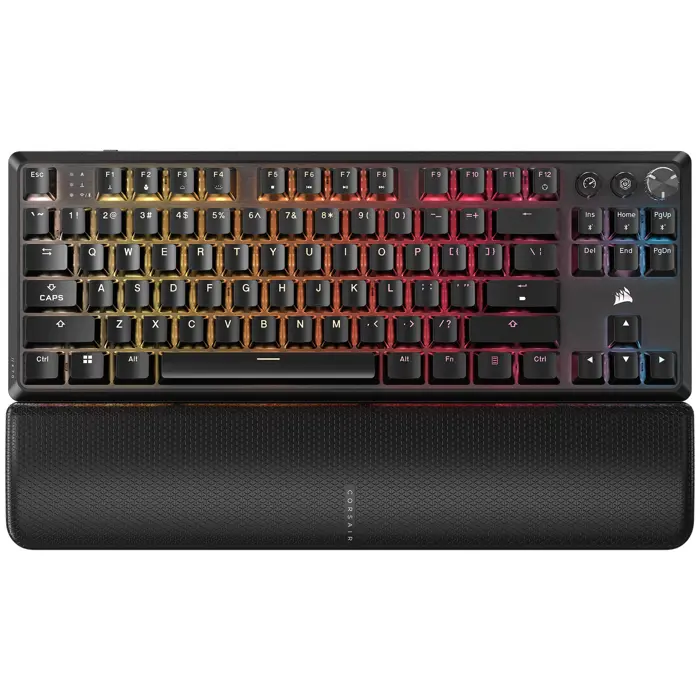 Corsair K70 Core TKL Wireless RGB Gaming-Tastatur, mechanisch, ISO (DE), MLX RED Switch - schwarz-CH-914901E-DE
