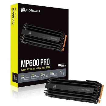 Corsair MP600 Pro NVMe SSD, PCIe 4.0 M.2 Typ 2280 - 1 TB CSSD-F1000GBMP600PRO