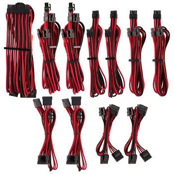 Corsair Premium Pro Sleeved Cable Set (Gen 4) - Red/Black CP-8920226