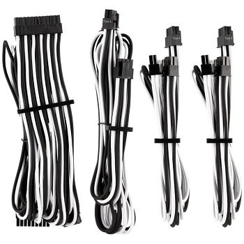 Corsair Premium Sleeved Cable Set (Gen 4) - White/Black CP-8920220