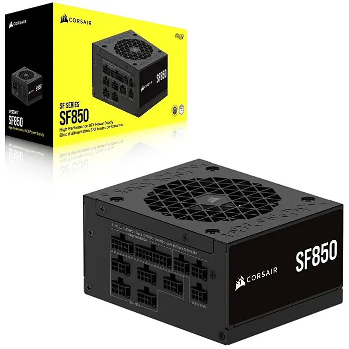 Corsair SF Series SF850 SFX Netzteil, 80 PLUS Platinum, ATX 3.1 / PCIe 5.1 - 850 Watt, schwarz-CP-9020256-EU