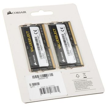 Corsair ValueSelect, black, SO-DIMM DDR4-2133, CL 15 - 16 GB Dual Kit CMSO16GX4M2A2133C15