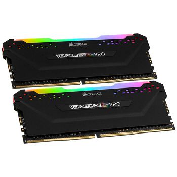 Corsair Vengeance RGB Pro black, DDR4-2666, CL16 - 16 GB Dual-Kit CMW16GX4M2A2666C16