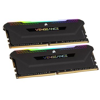 Corsair Vengeance RGB Pro SL, DDR4-3200, CL16 - 16 GB Dual-Kit, black CMH16GX4M2E3200C16