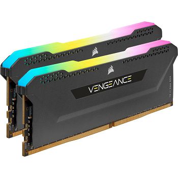 Corsair Vengeance RGB Pro SL, DDR4-3600, CL18 - 32 GB Dual-Kit, schwarz CMH32GX4M2D3600C18