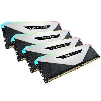 Corsair Vengeance RGB RT, DDR4-3600, CL18 - 32 GB Quad-Kit, white CMN32GX4M4Z3600C18W