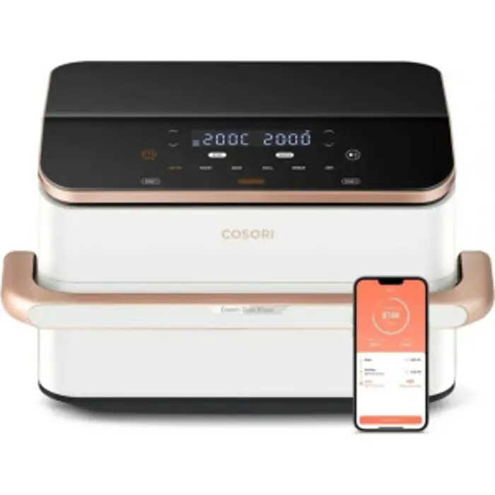 Cosori Dual Blaze Twinfry CAF-TF101S-WEUR hot air fryer, white, 2,800 watts, 10-liter basket / 2 x 5-liter baskets