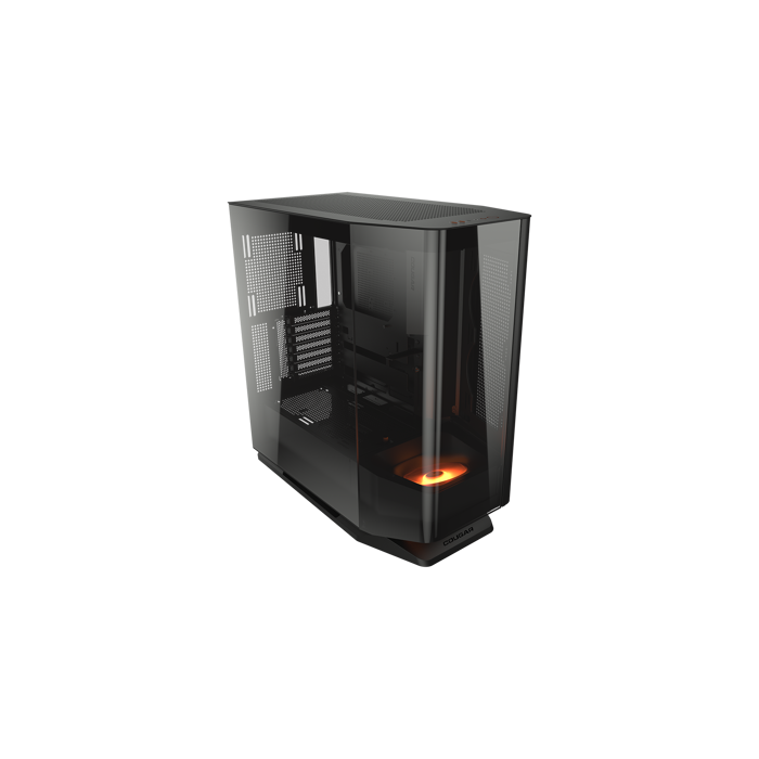 COUGAR | FV270 Black | PC Case | Mid tower / Tempered, Curved Glass Perimeter / Quick Detachable Air Filters / Up to 9 Fans (1x120mm RGB Preinstalled) / Black