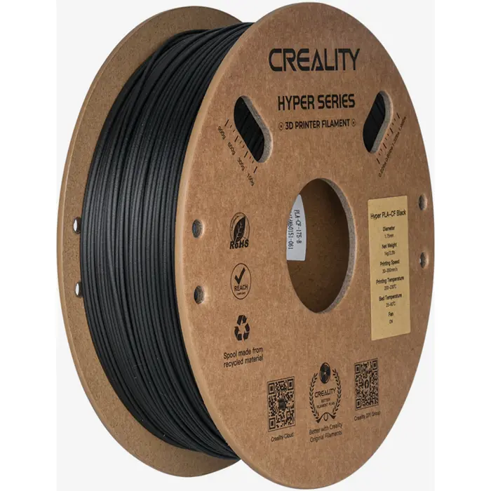 Creality PLA Hyper Carbon, 3D filament (black, 1 kg, 1.75 mm, on roll)