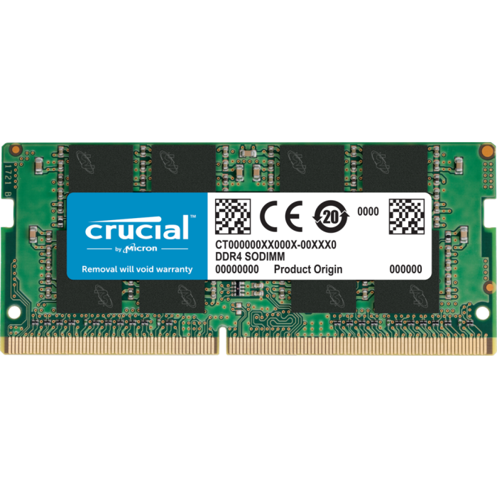 Crucial 16GB DDR4-3200 SODIMM PC4-25600 CL22, 1.2V