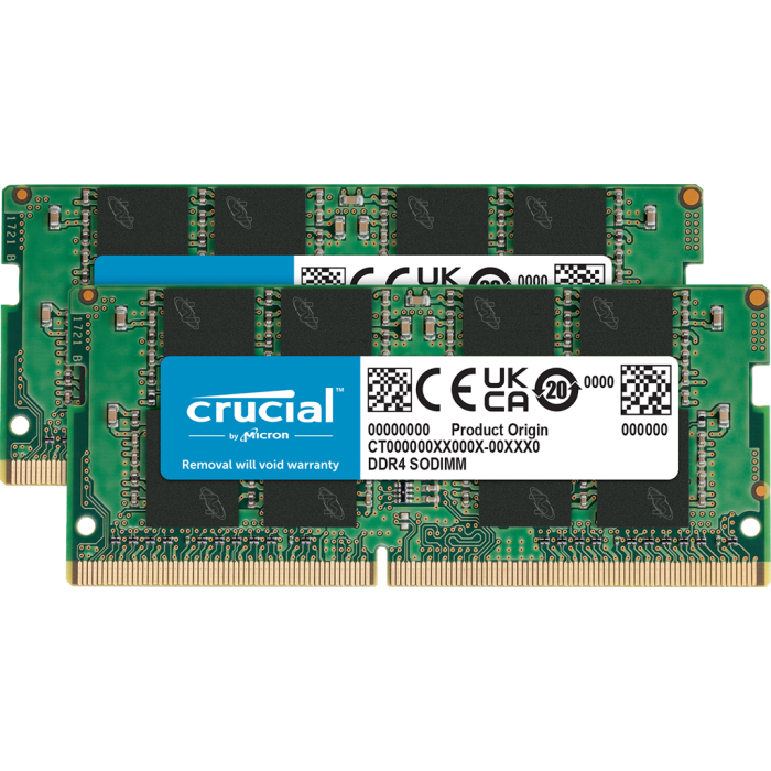 Crucial 16GB Kit (2x8GB) DDR4-3200 SODIMM CL22, 1.2V