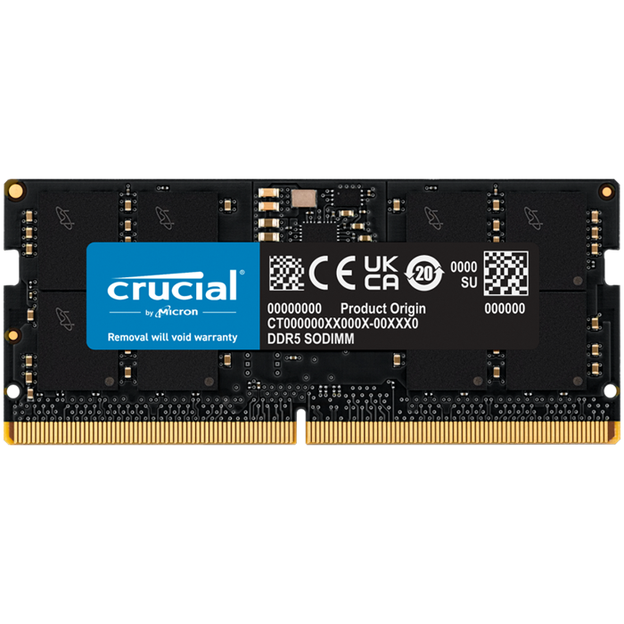 Crucial 32GB DDR5-5600 SODIMM CL46 (16Gbit) Tray, EAN: 649528930057