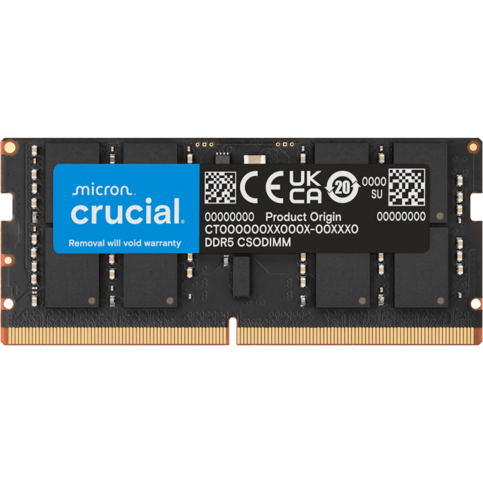 Crucial 32GB DDR5-6400 SODIMM CL52, 1.1V