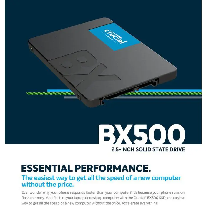 Crucial BX500 2TB 3D NAND SATA 2.5" SSD