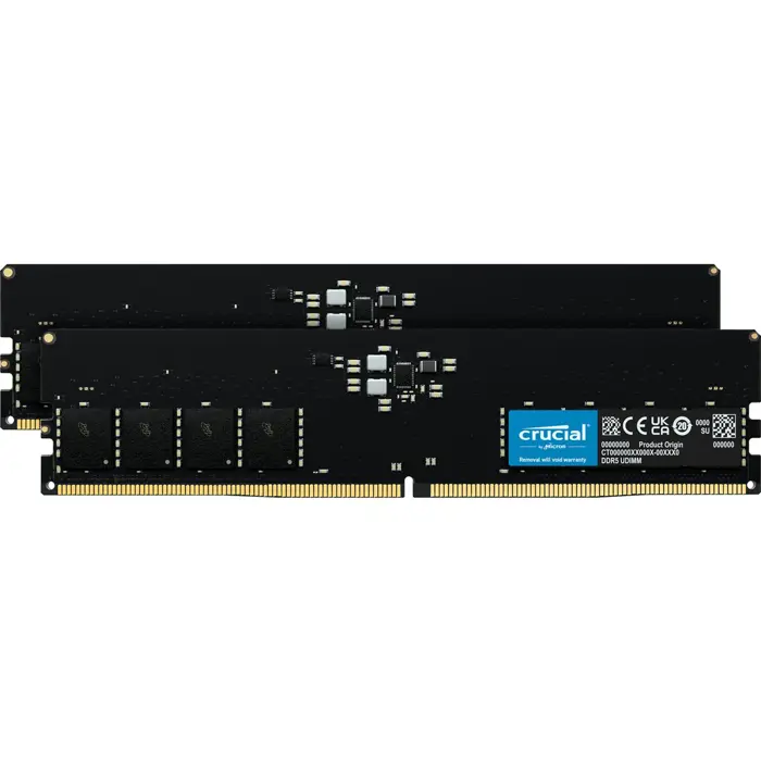 Crucial DDR5 - 32GB - 5600 - CL - 46, Single black RAM, CT32G56C46U5