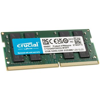 Crucial SO-DIMM, DDR4-3200, CL22 - 32 GB CT32G4SFD832A