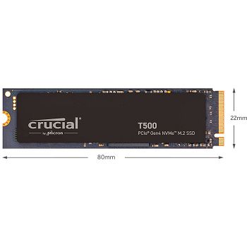 Crucial SSD Crucial T500 2TB PCIe Gen4 NVMe M.2 SSD, EAN: 649528939234