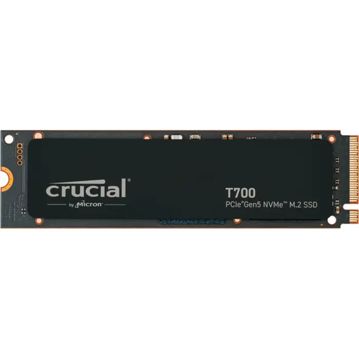 Crucial T700 1 TB, SSD (black, PCIe 5.0 x4, NVMe 2.0, M.2 2280)