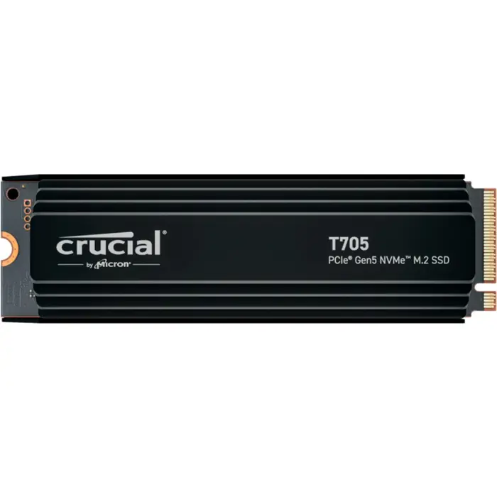Crucial T705 2 TB, SSD (black, PCIe 5.0 x4, NVMe 2.0, M.2 2280, incl. aluminum heatsink)