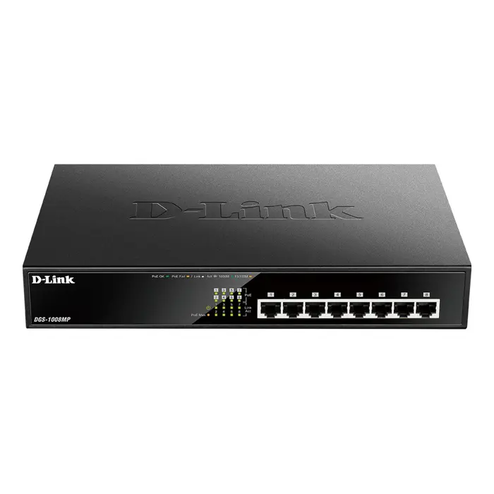D-Link DGS-1008MP 8-Port Desktop Gigabit Max PoE Switch