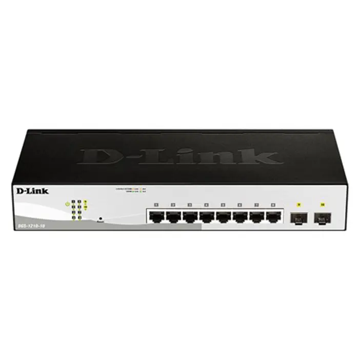 D-Link DGS-1210-10 Managed L2 Gigabit Ethernet (10/100/1000) 1U Black, Grey