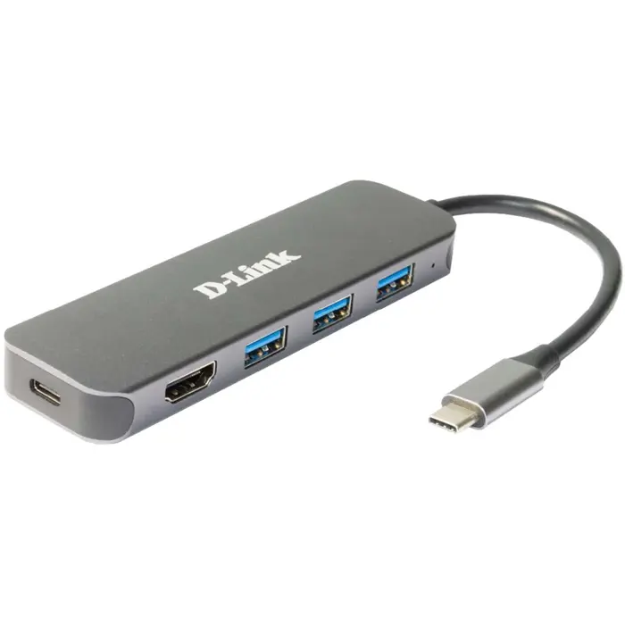 D-Link DUB-2333, docking station (silver, USB-A, USB-C, HDMI)