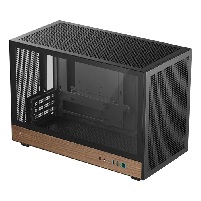 DeepCool CH260 WOOD Micro Tower Black, Wood